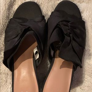 NWOT Black dress sandals. Size 10. 3 inch heel.